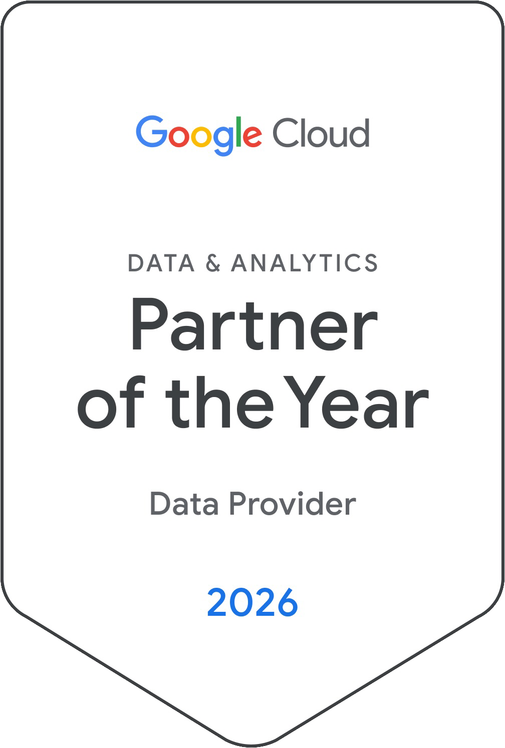 Google cloud partner of the year badge