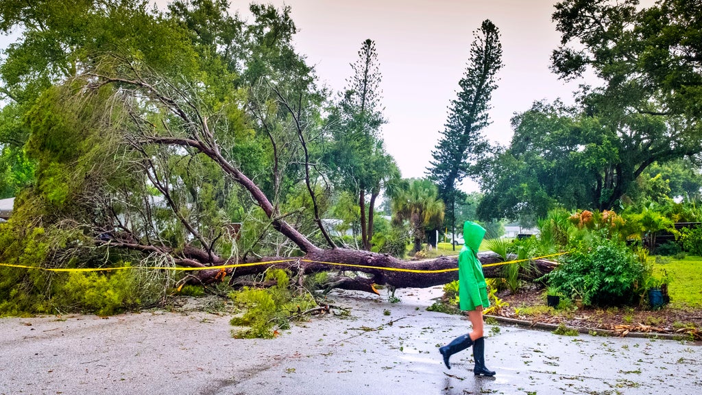 Aftermath of severe weather