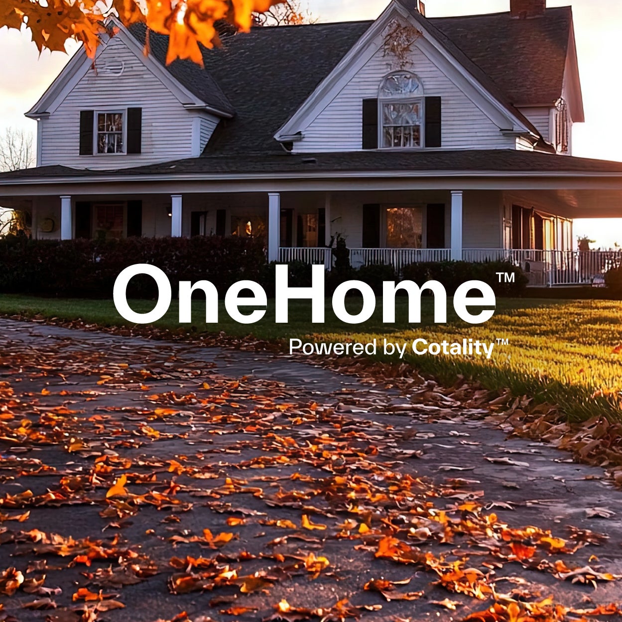 OneHome, powered by Cotality, is superscribed over an image of a house.