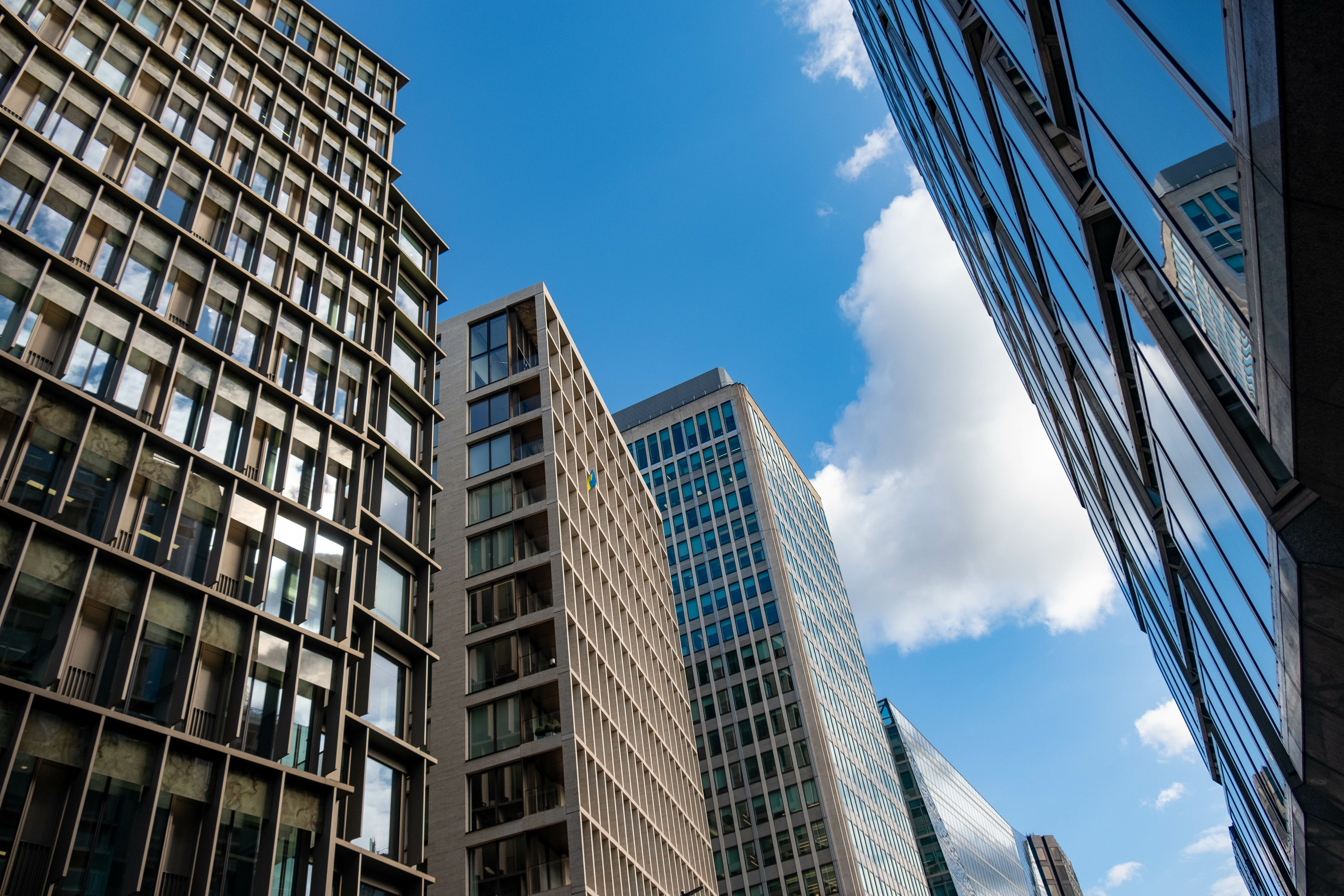 An aerial view of a well-designed residential locality.