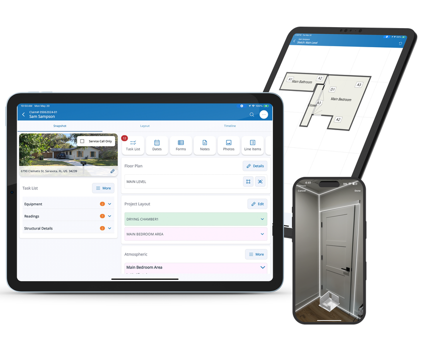 screenshots of Mitigate application