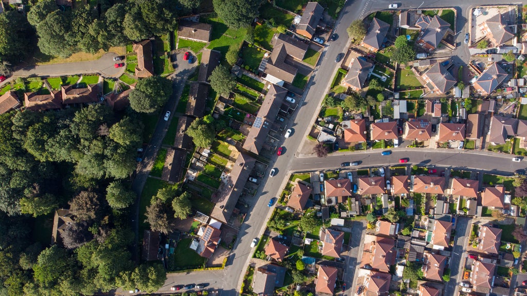A birdseye view of a town