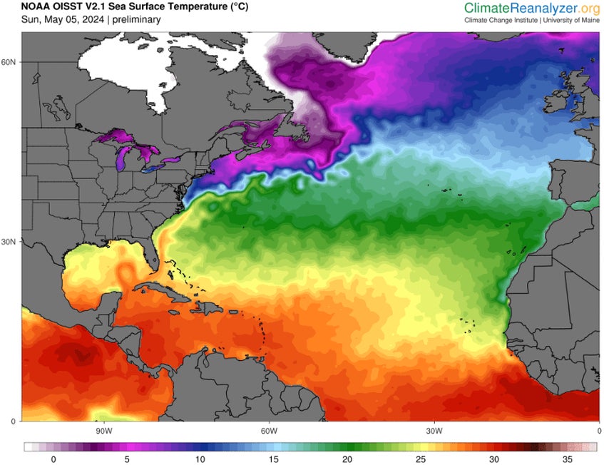 Current NAO SSTs Map