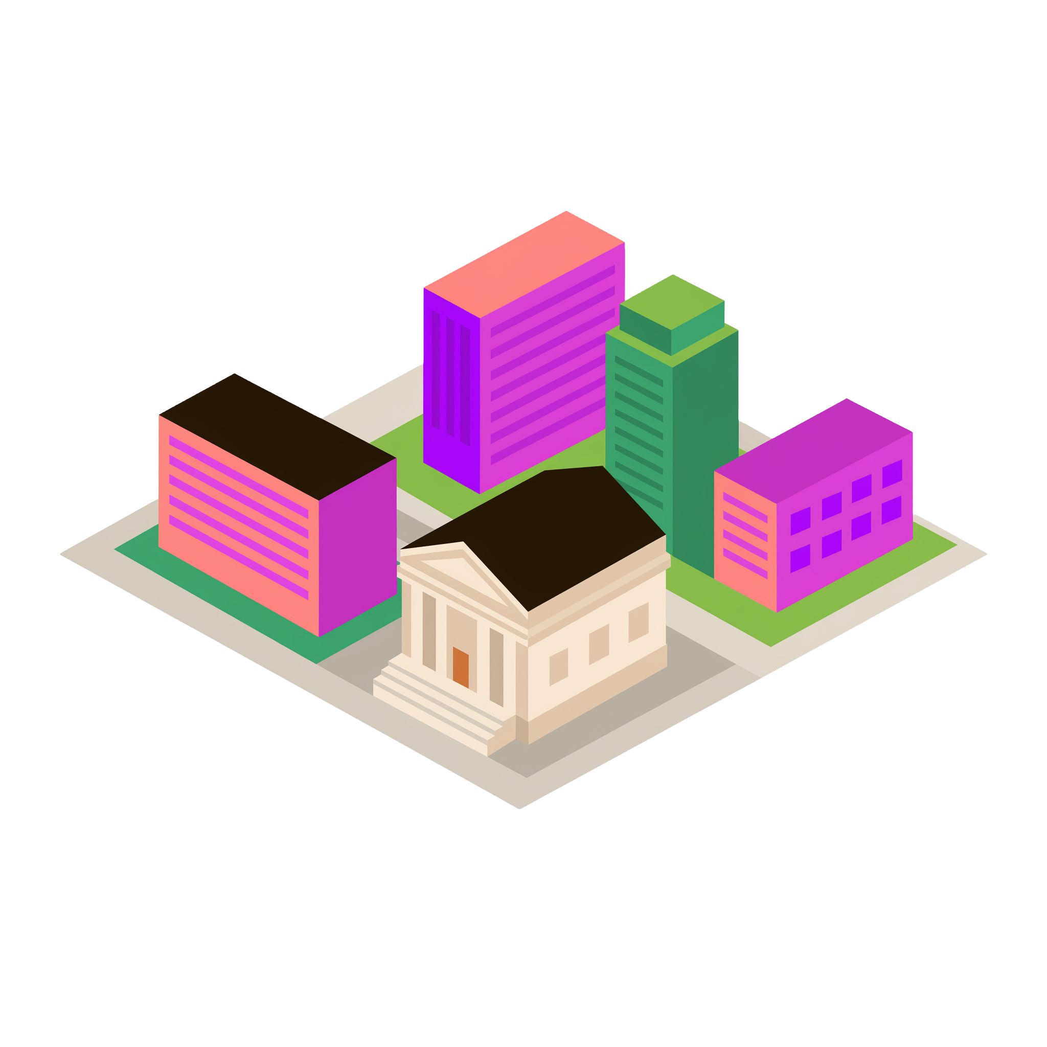 Illustration of buildings