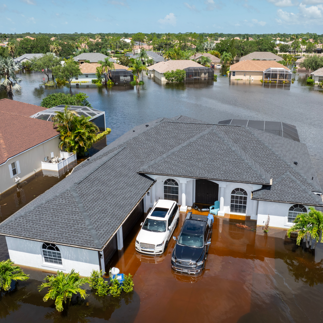 property impacted by flooding