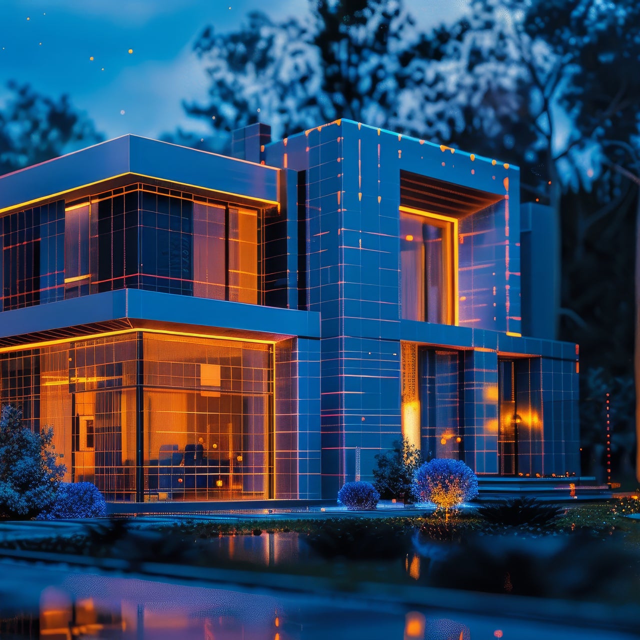 An AI-powered smart home system utilizing machine learning.