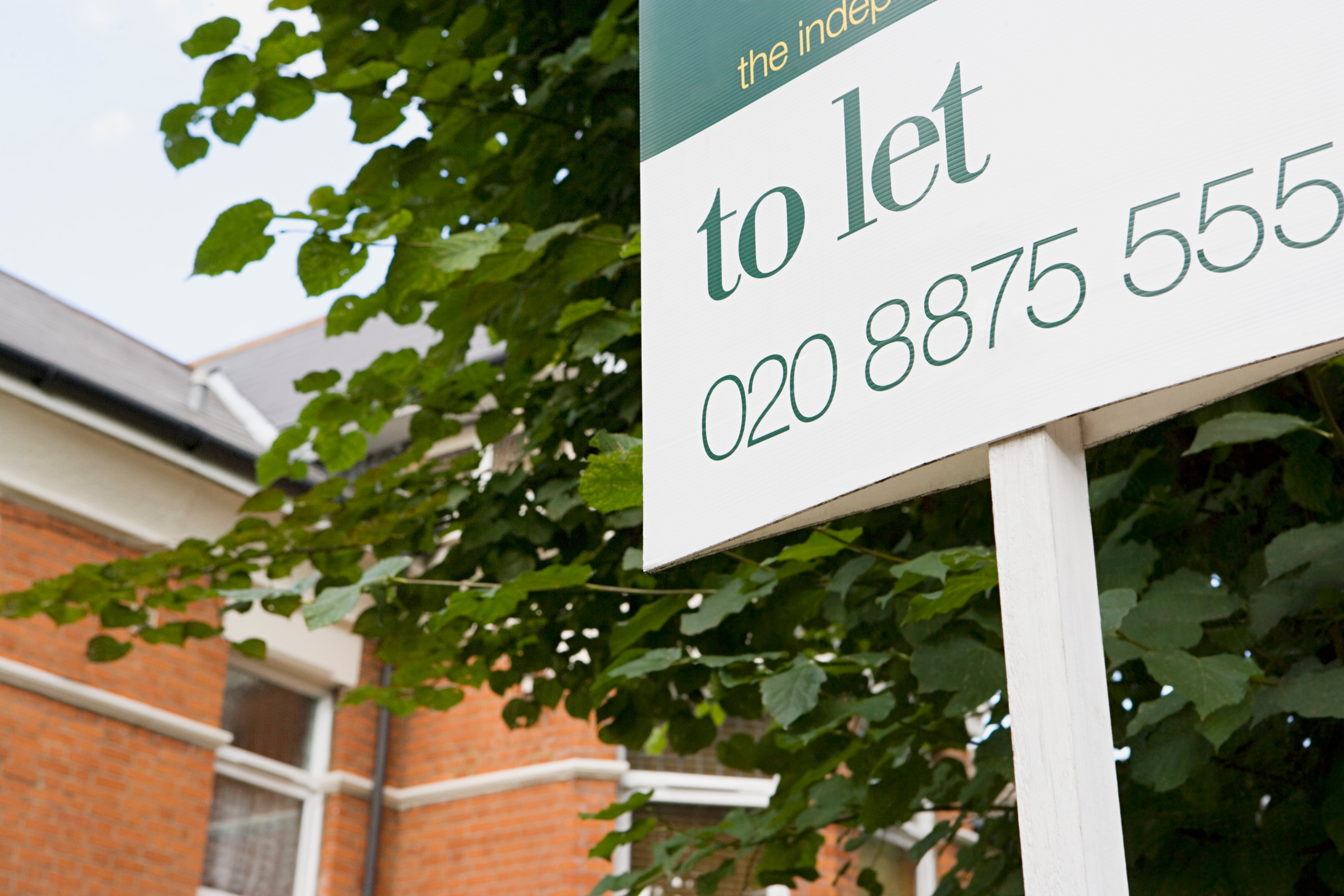 Image of a To Let sign outside a house