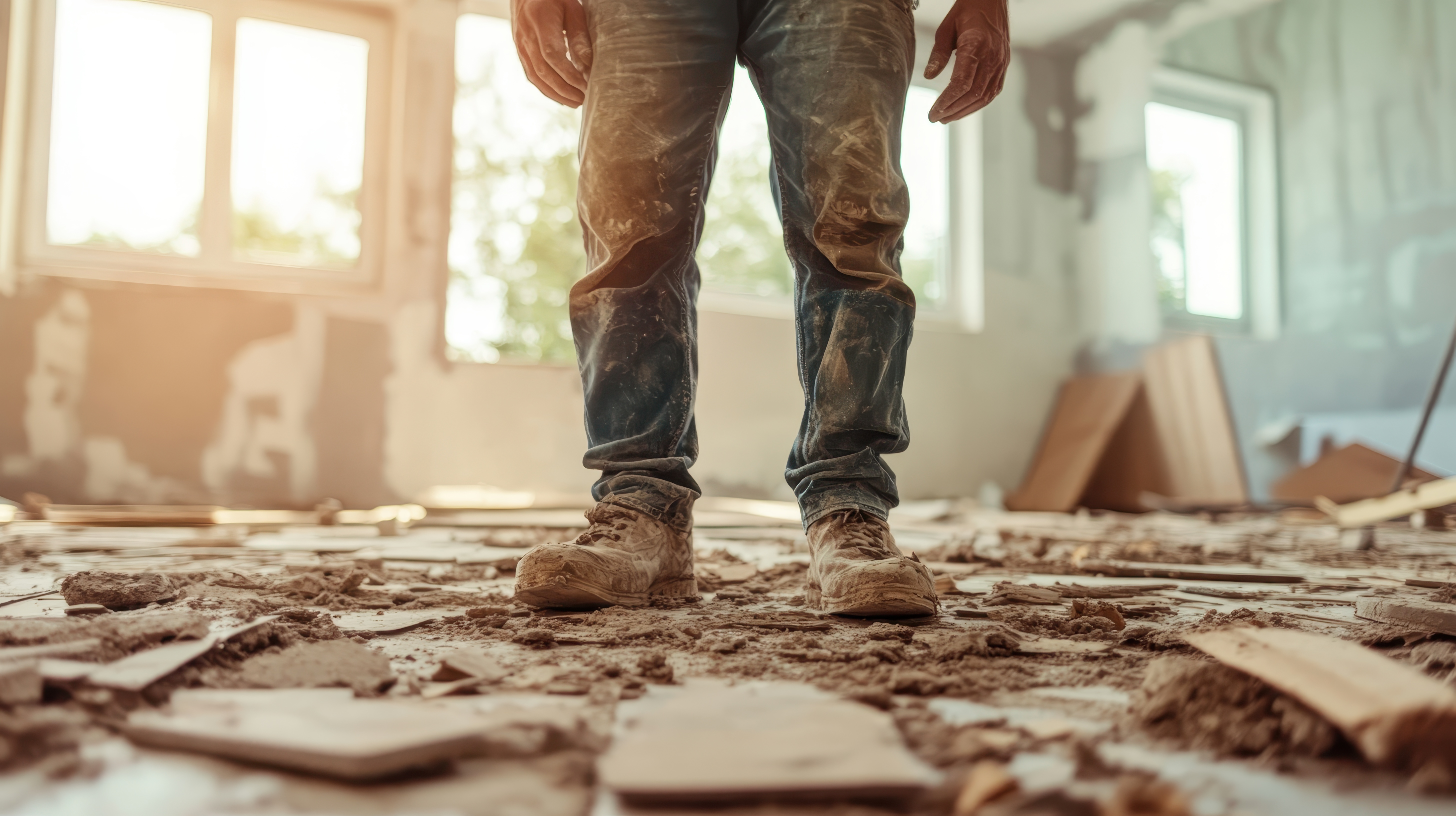 Restoration worker