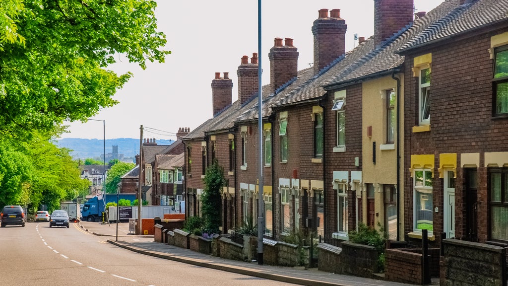 A row of terraced homes in the UK