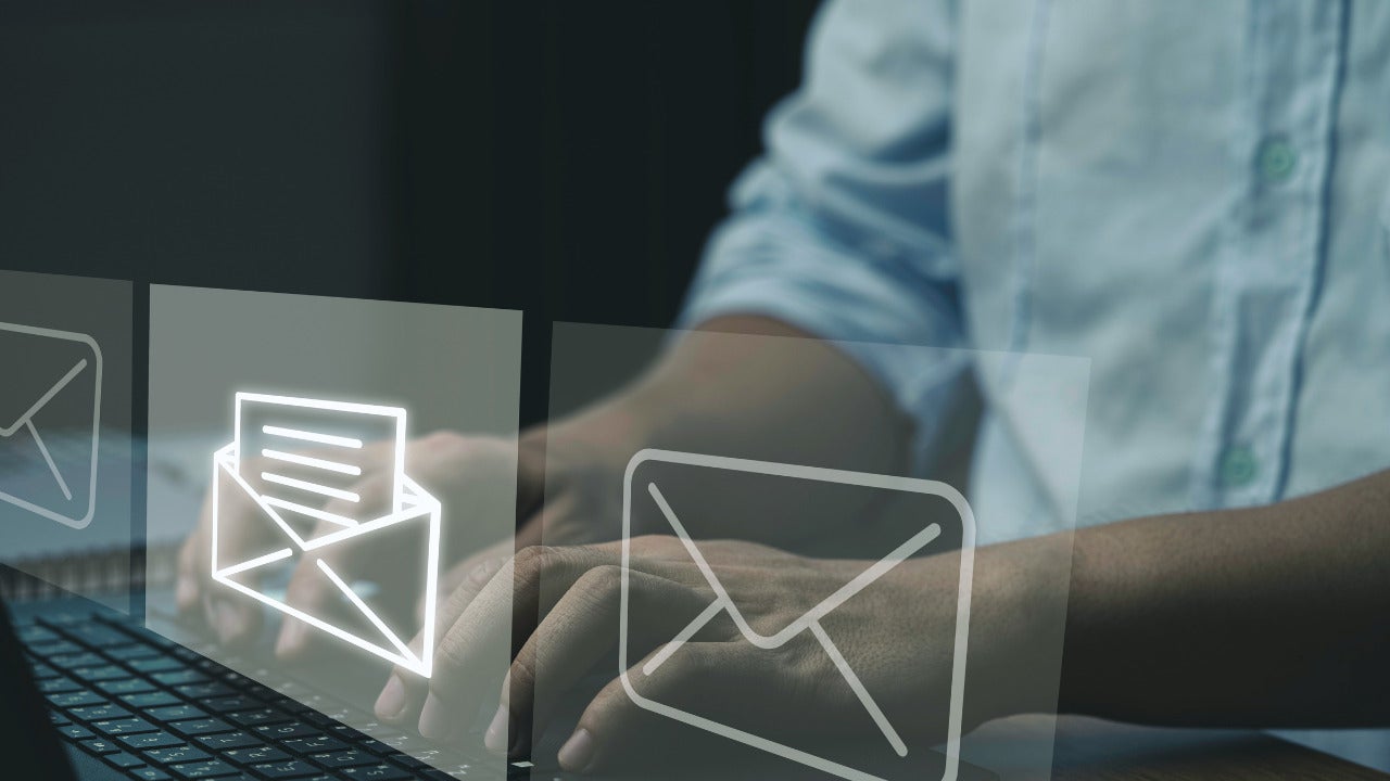An image illustrating that someone is using their email app