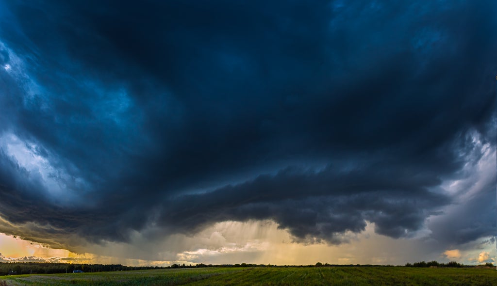 Tornado and storm clouds over the U.S.