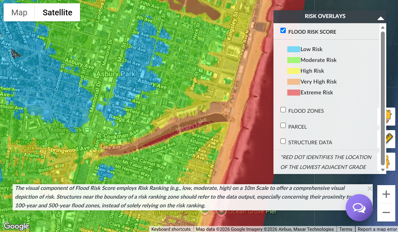 Cotality RiskMeter Flood Risk Score Map