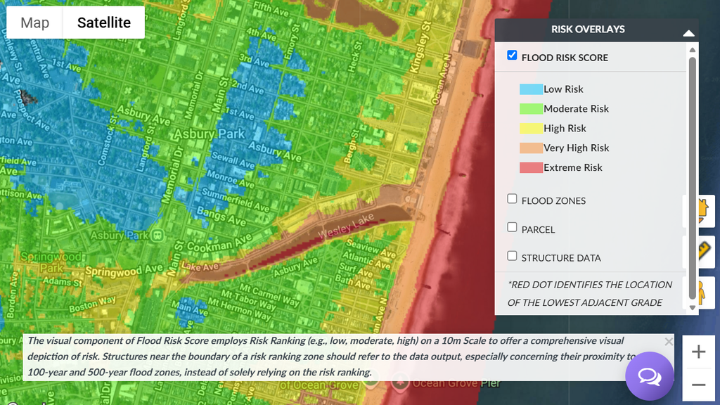 Cotality RiskMeter Flood Risk Score Map