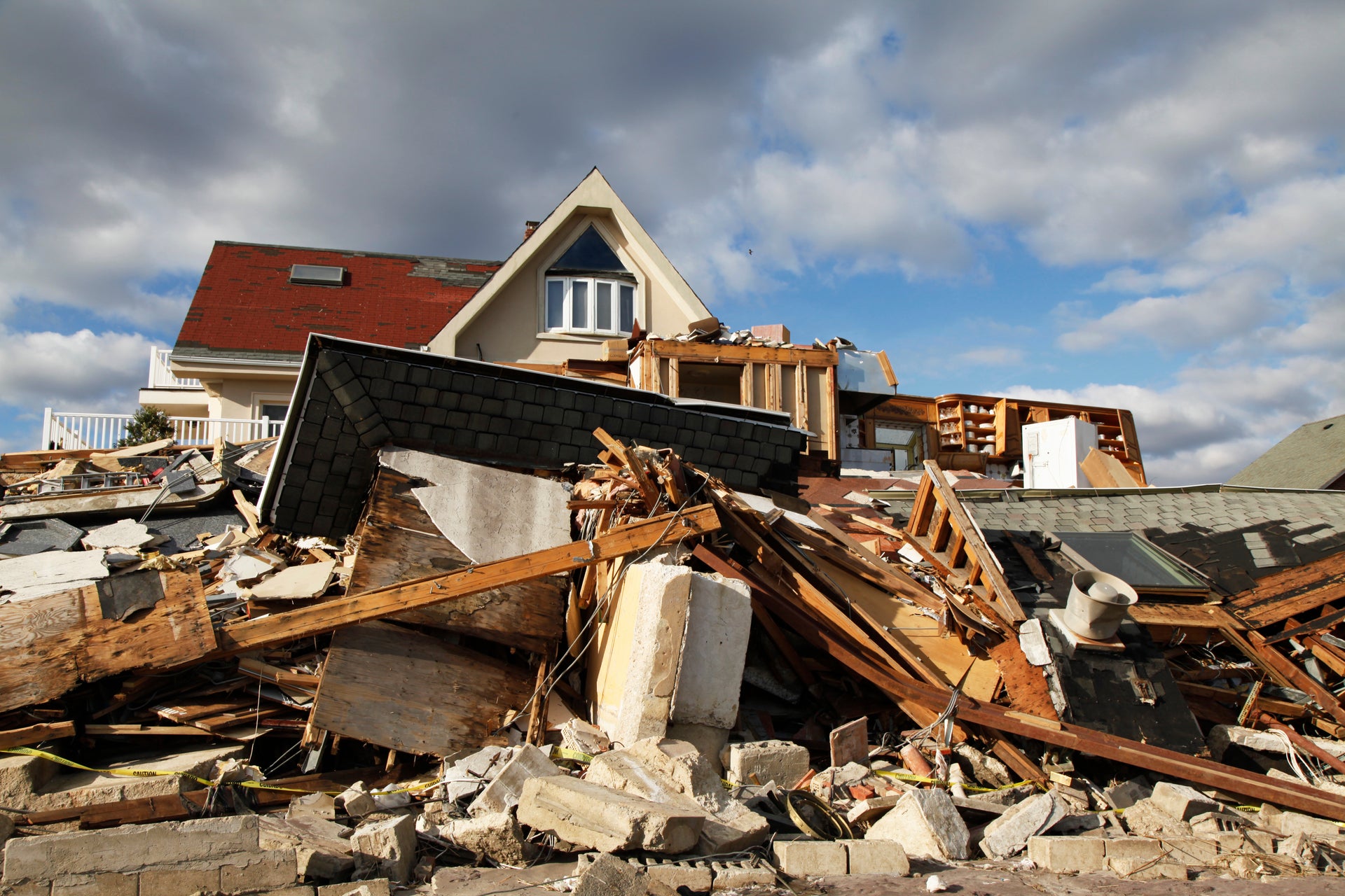House damaged by a hurricane
