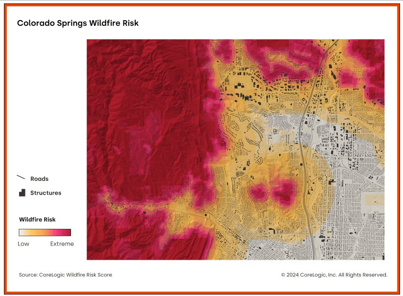 Wildfire risk score Map