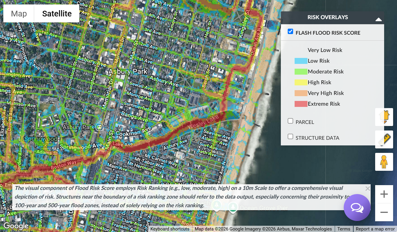 Cotality RiskMeter Flash Flood Risk Score Map