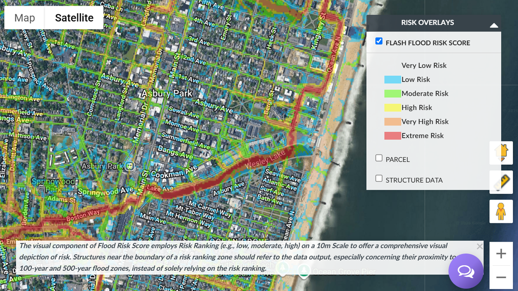 Cotality RiskMeter Flash Flood Risk Score Map