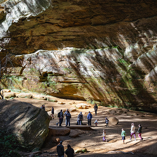 Cave trail in the Southeast Ohio region