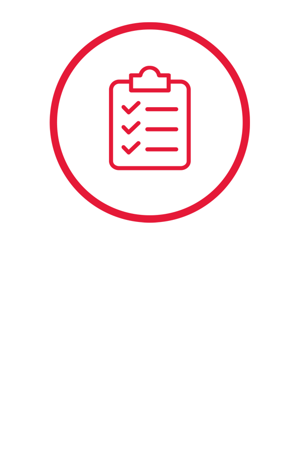 Red clip board icon