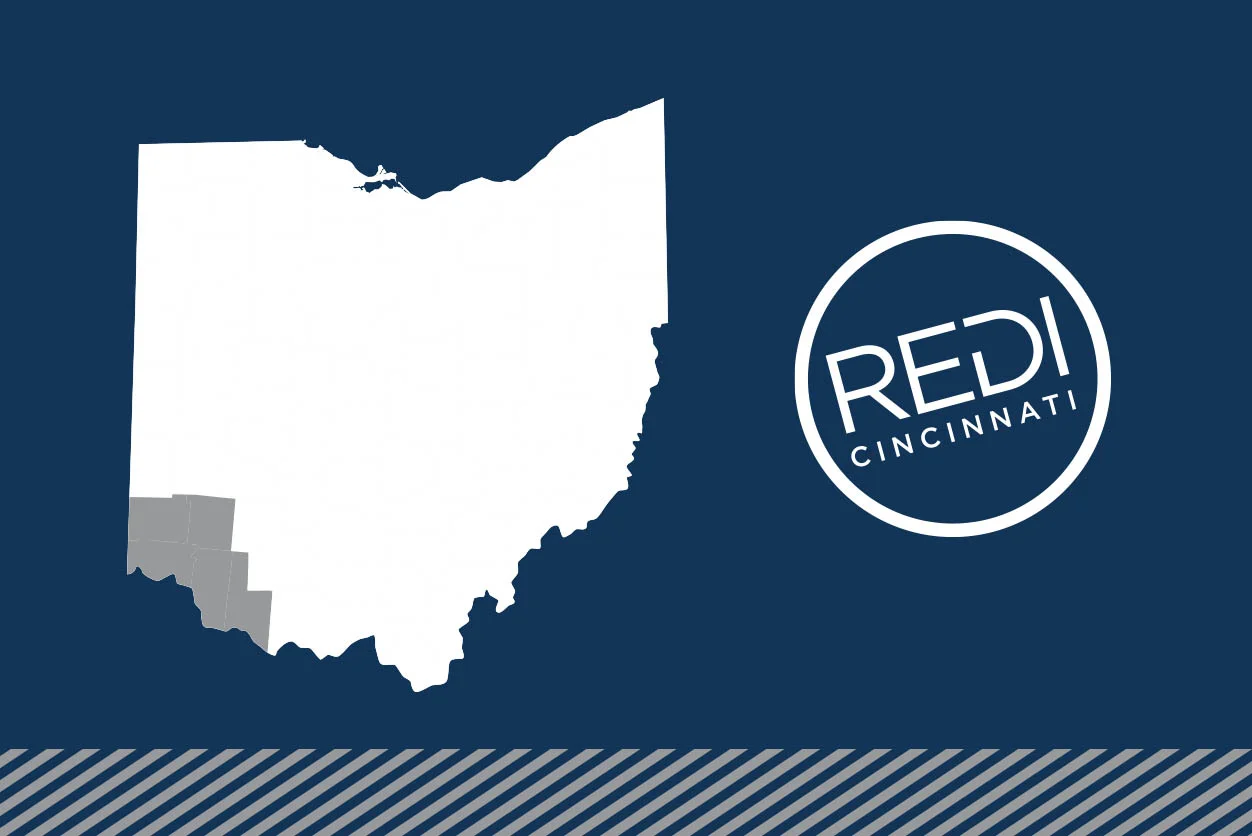 REDI Cincinnati region highlighted on an Ohio map