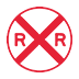 red RR crossing icon