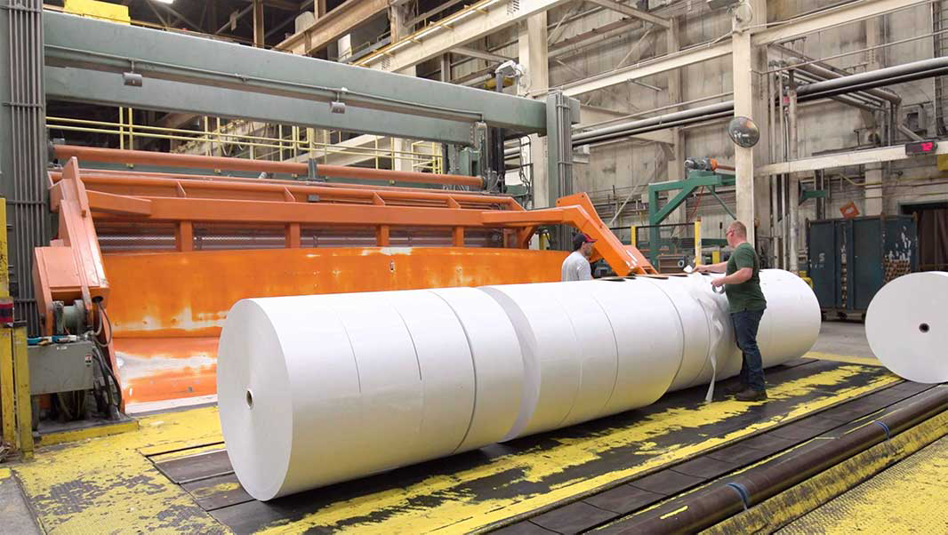 Large paper roll machine