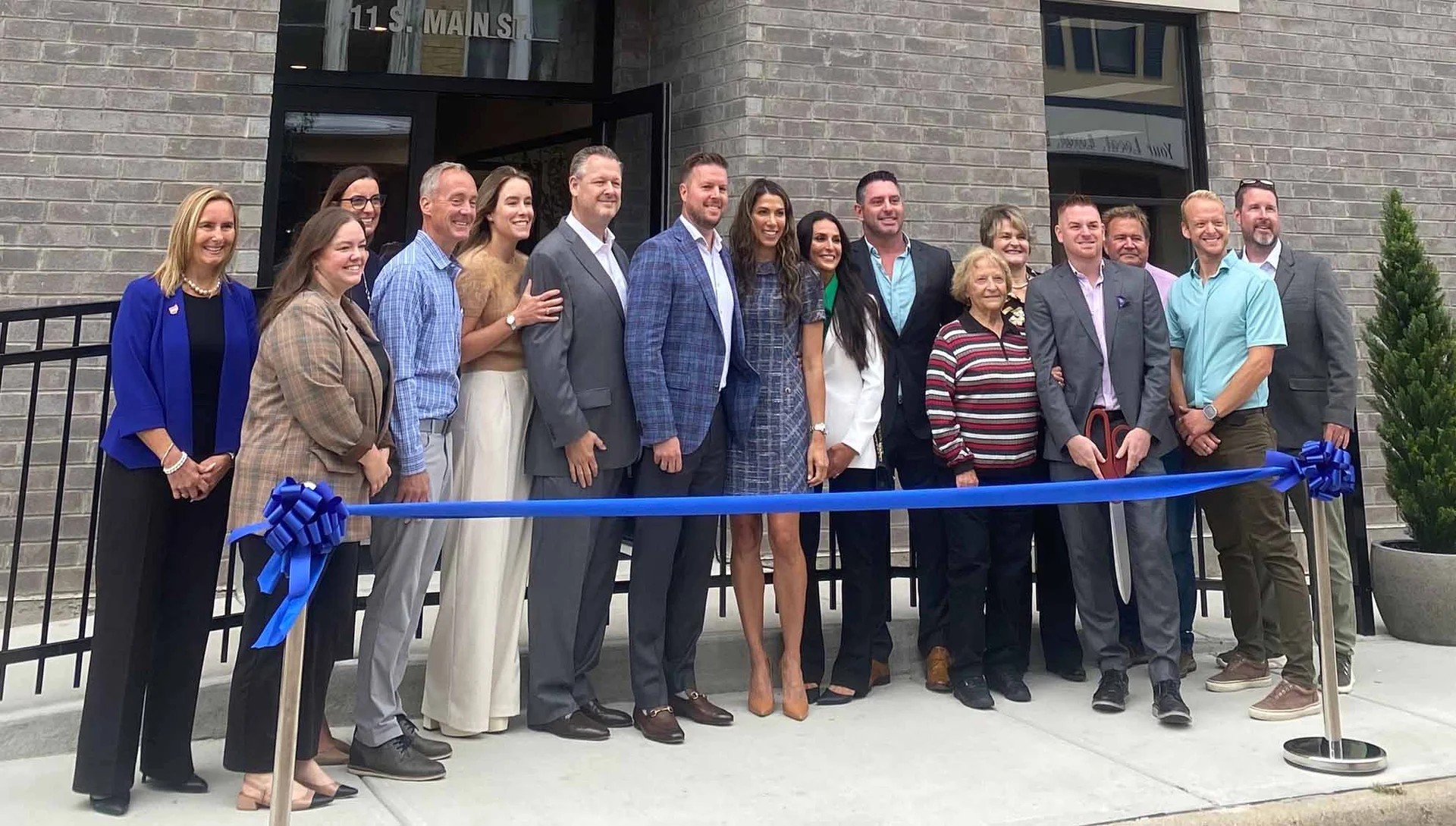 A group photo at the ribbon cutting ceremony at Medship