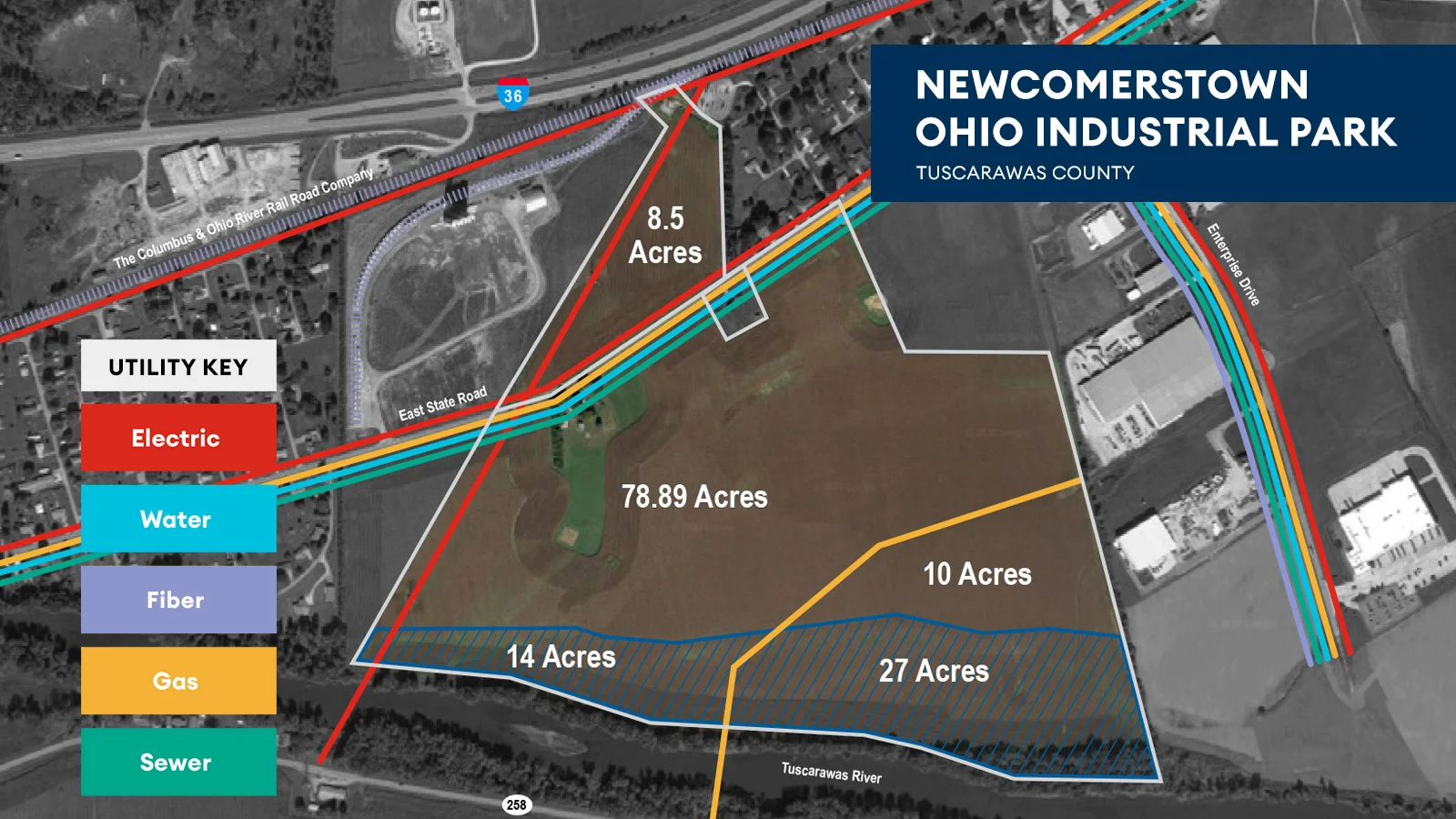 Newcomerstown Ohio Industrial Park Utility Map