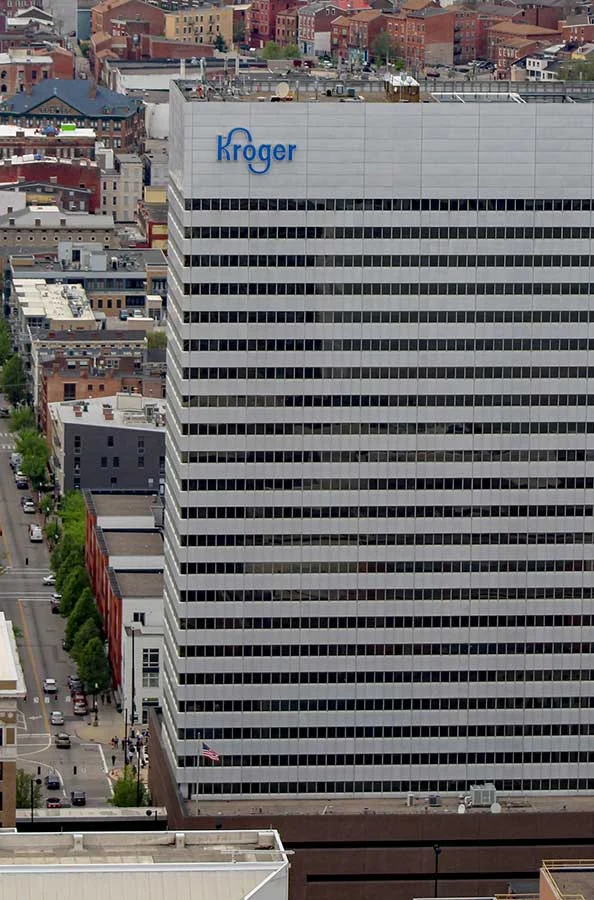 Sky view of Kroger headquarters building
