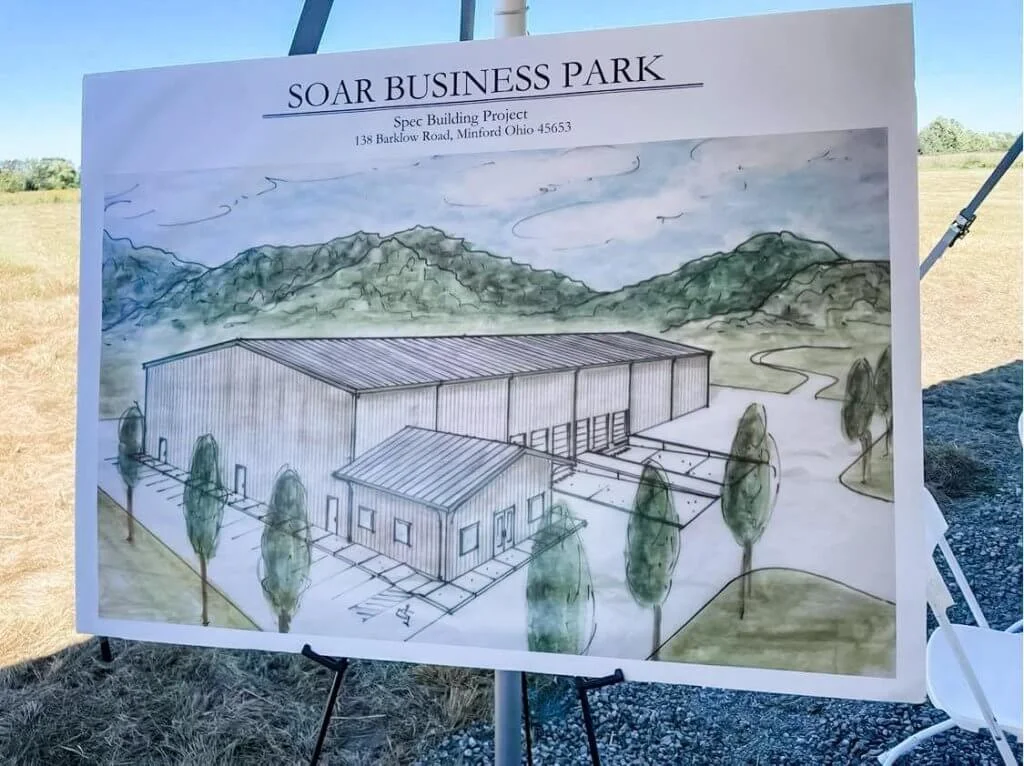 The Southern Ohio Aeronautical Regional (S.O.A.R.) Business Park building rendering poster