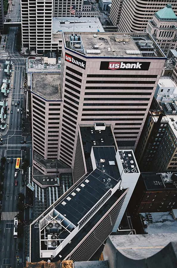 Arial view of US Bank
