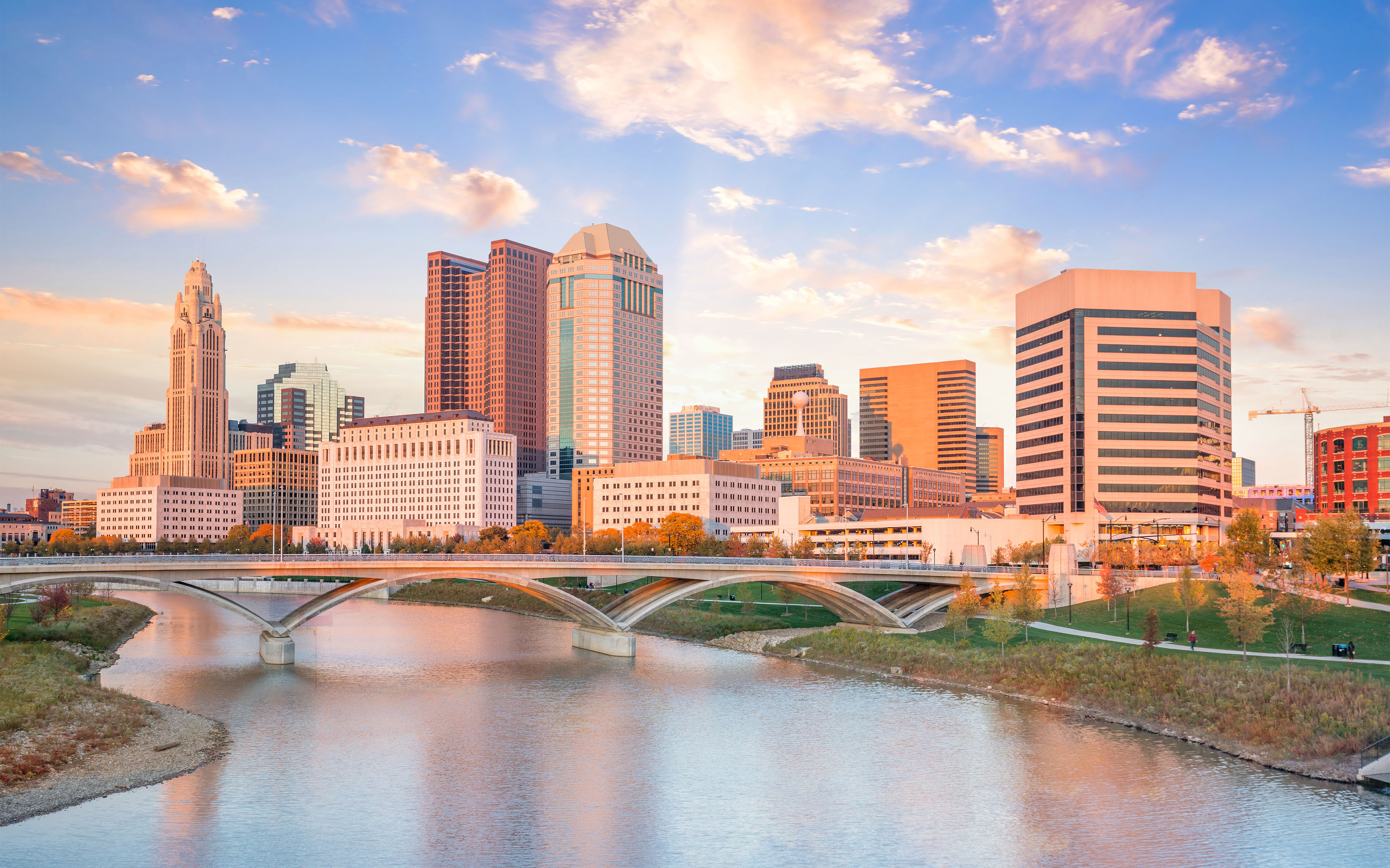 Cityscape in the Central Ohio region