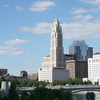 Cityscape in the Central Ohio region