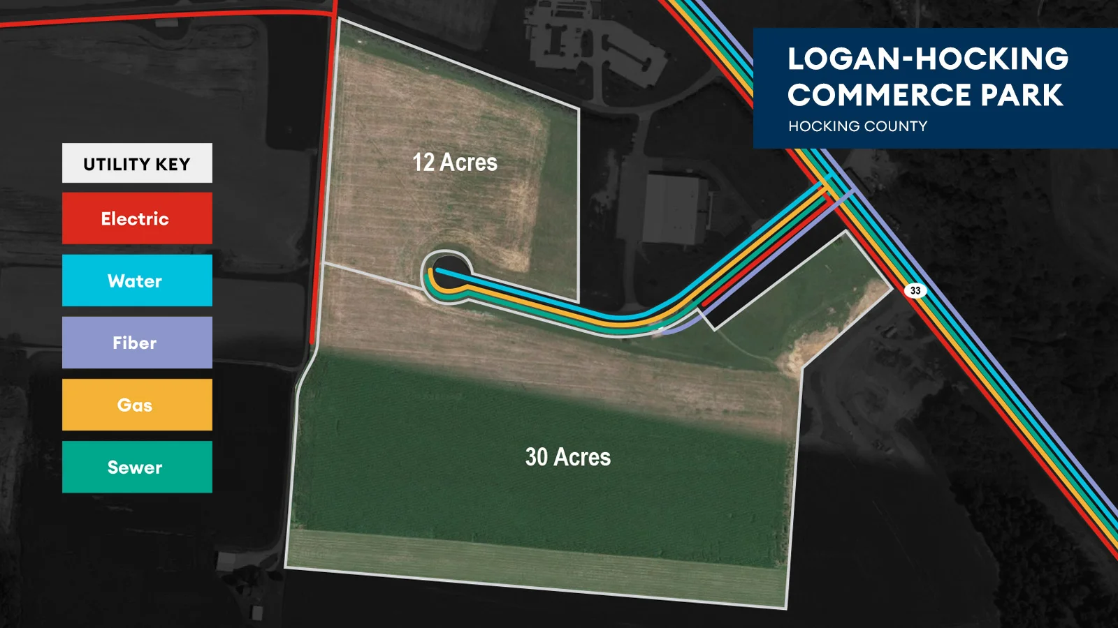 Logan-Hocking Commerce Park Utility Map