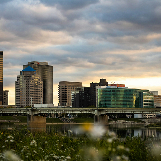 Cityscape in the Western Ohio region