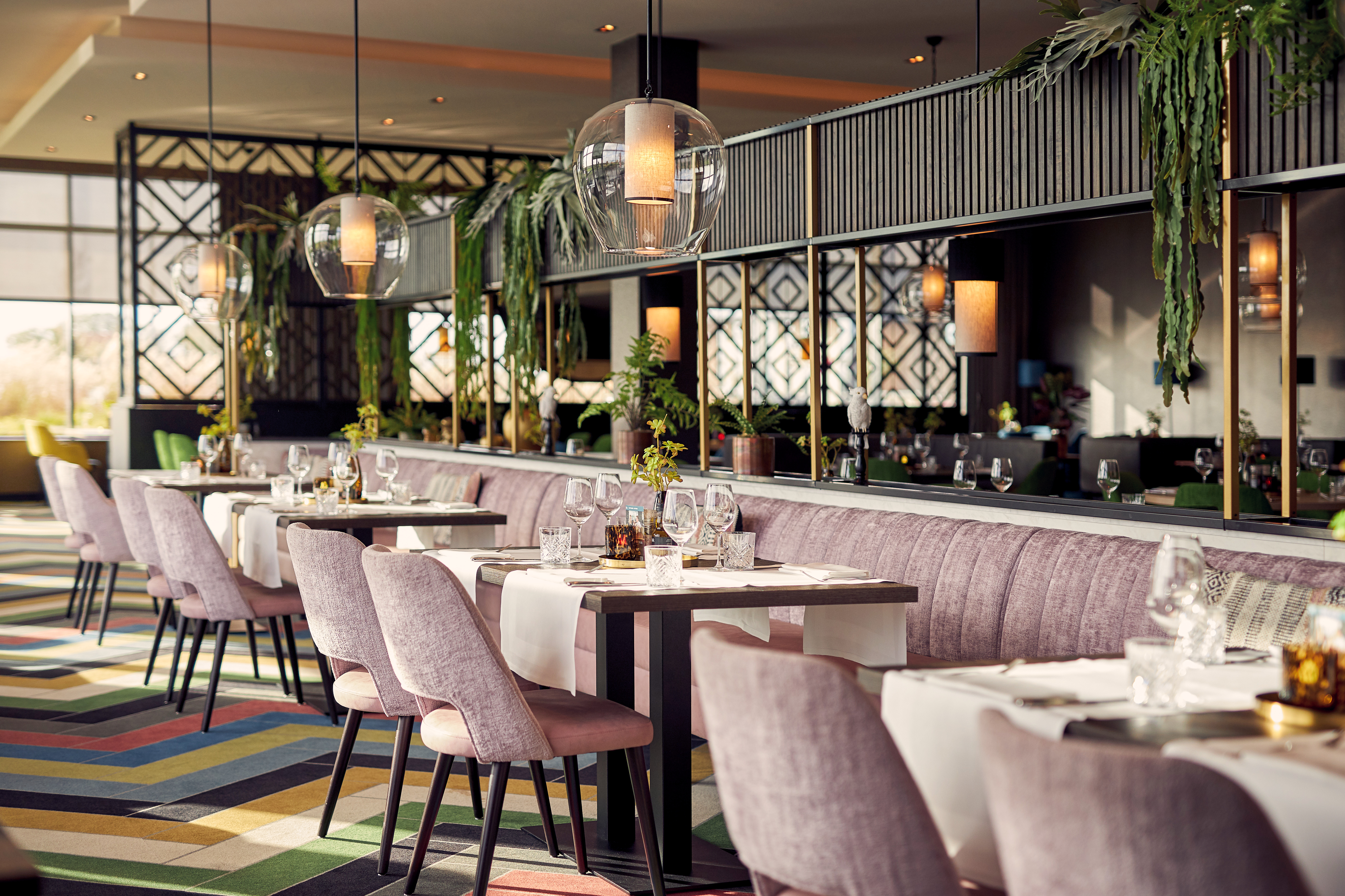 Cozy dining and enjoying drinks