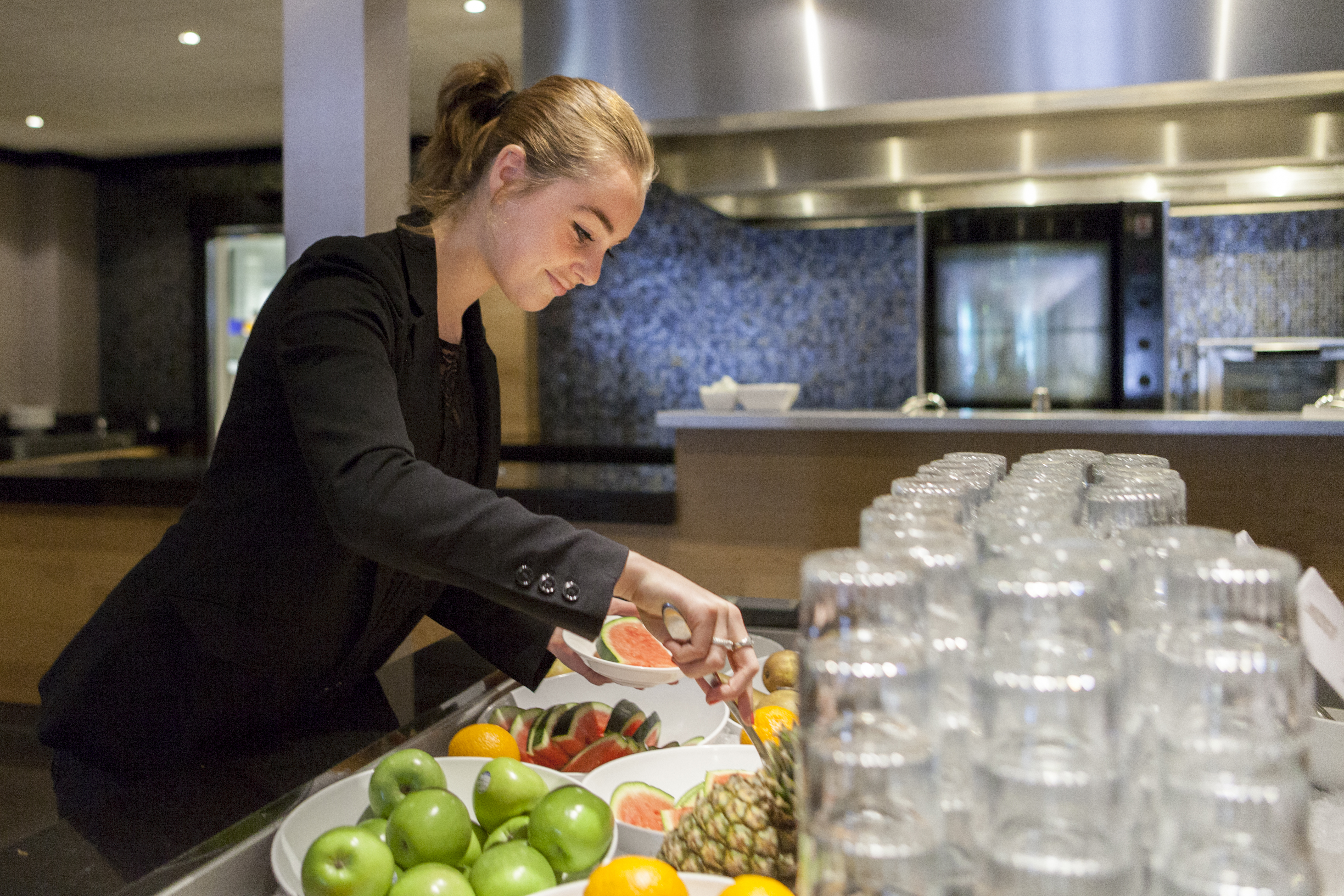 Arrangement I met lunchbuffet