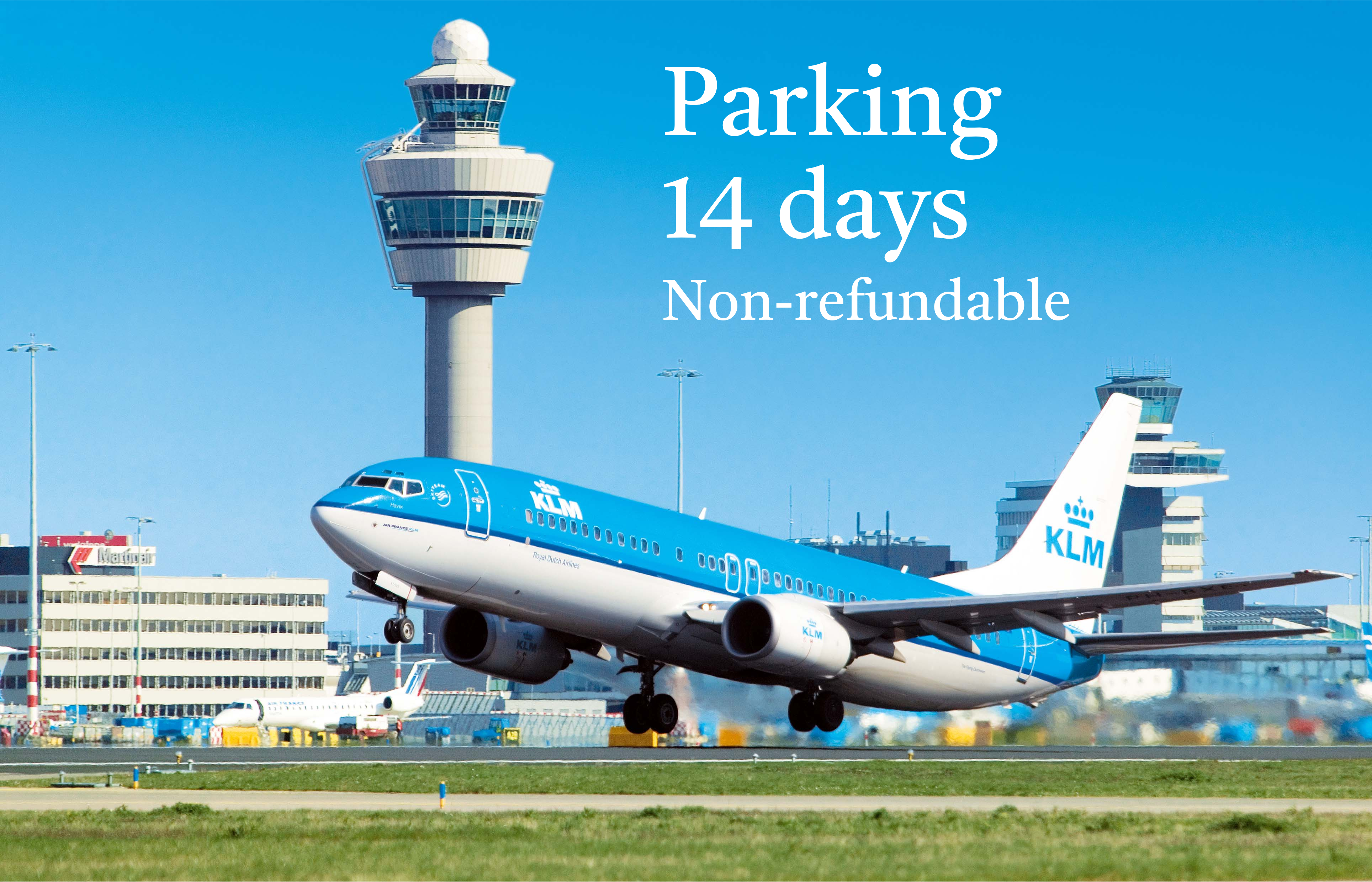 Park, sleep & fly 14 nights non-refundable