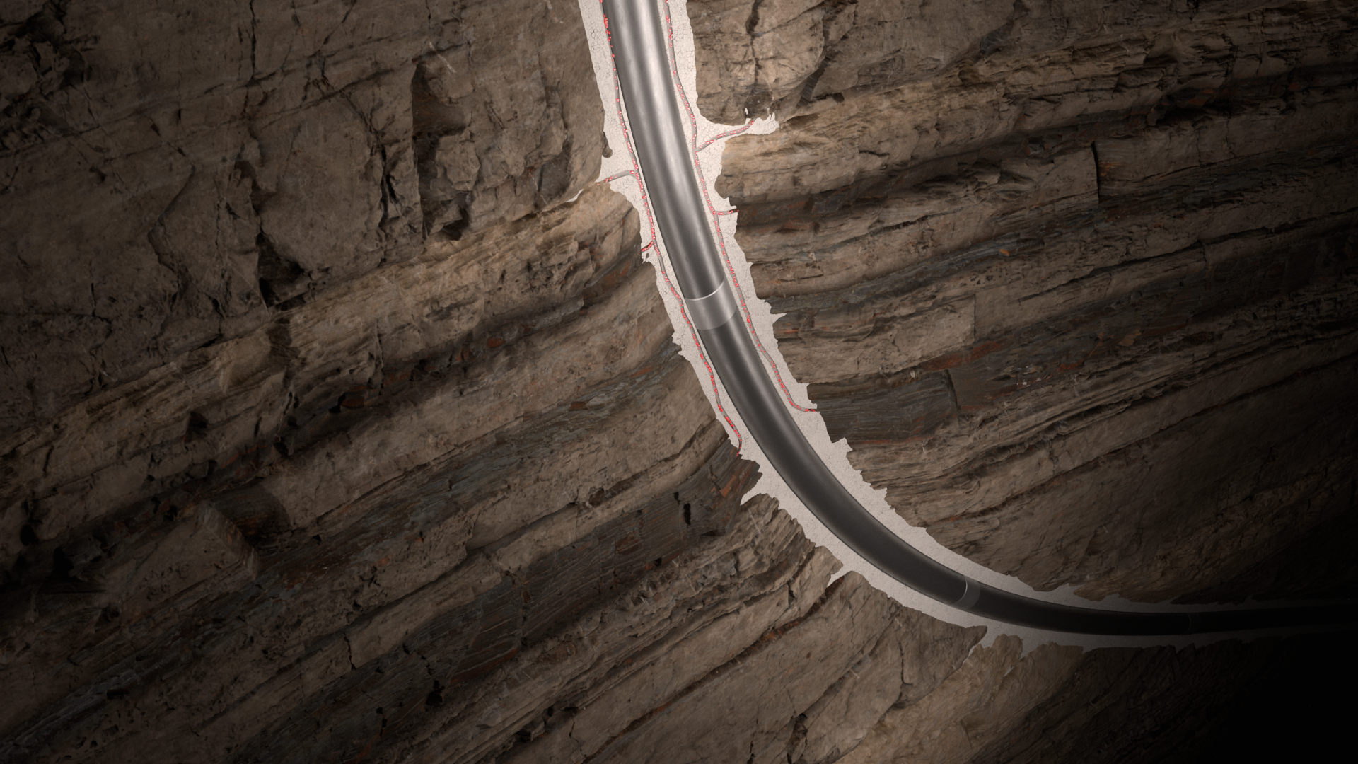 Total losses cured in vuggy, karstified dolomite formation