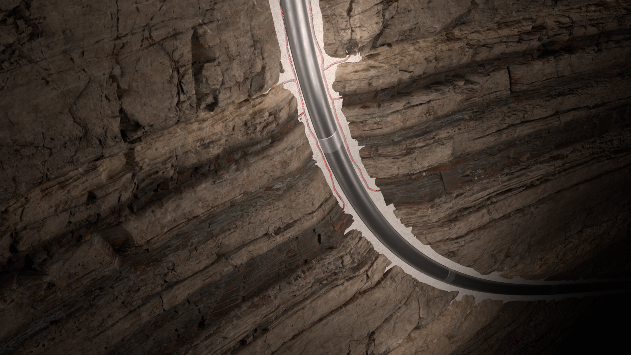 Total losses cured in vuggy, karstified dolomite formation