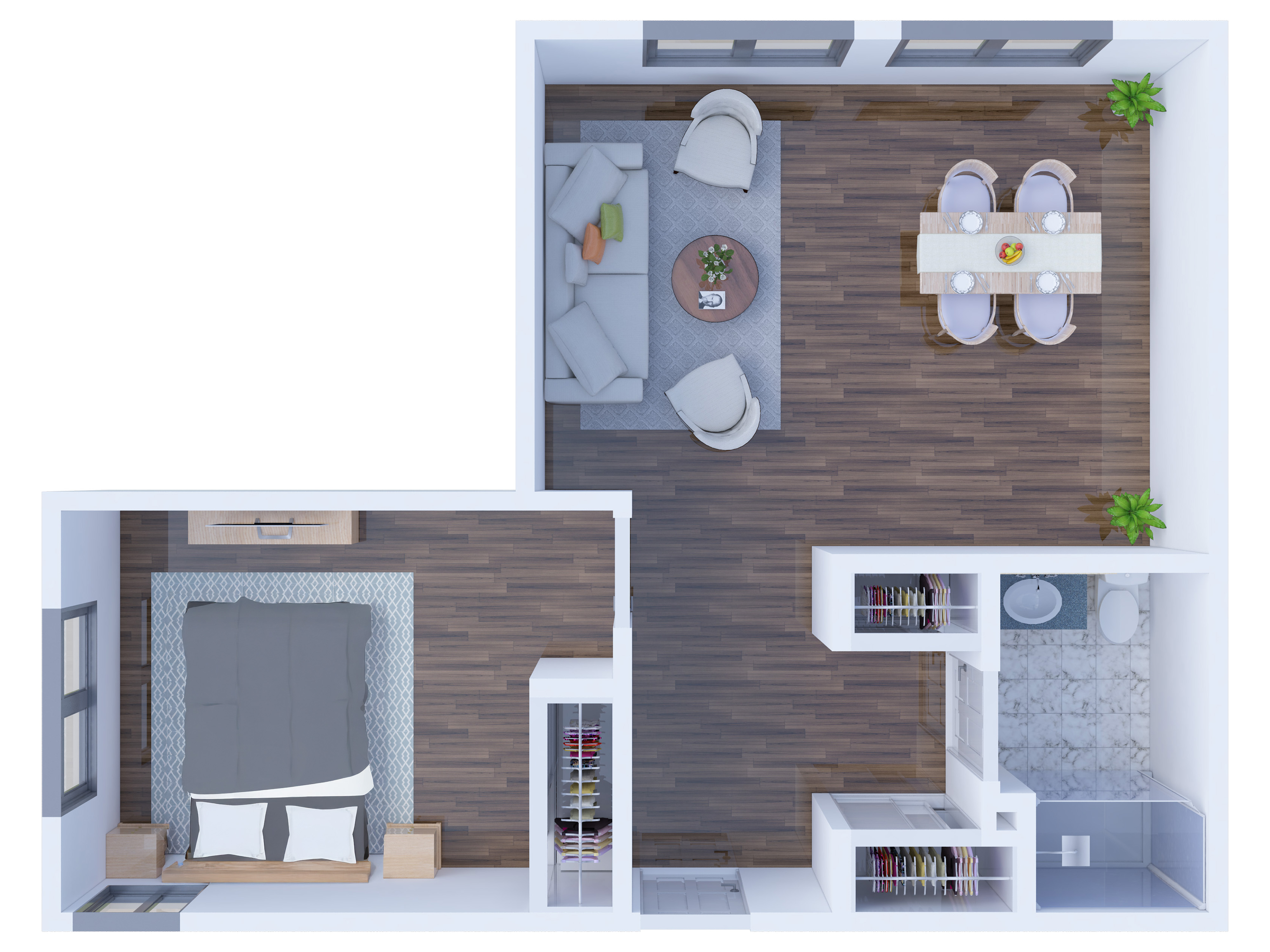 B4 One Bed floor plan