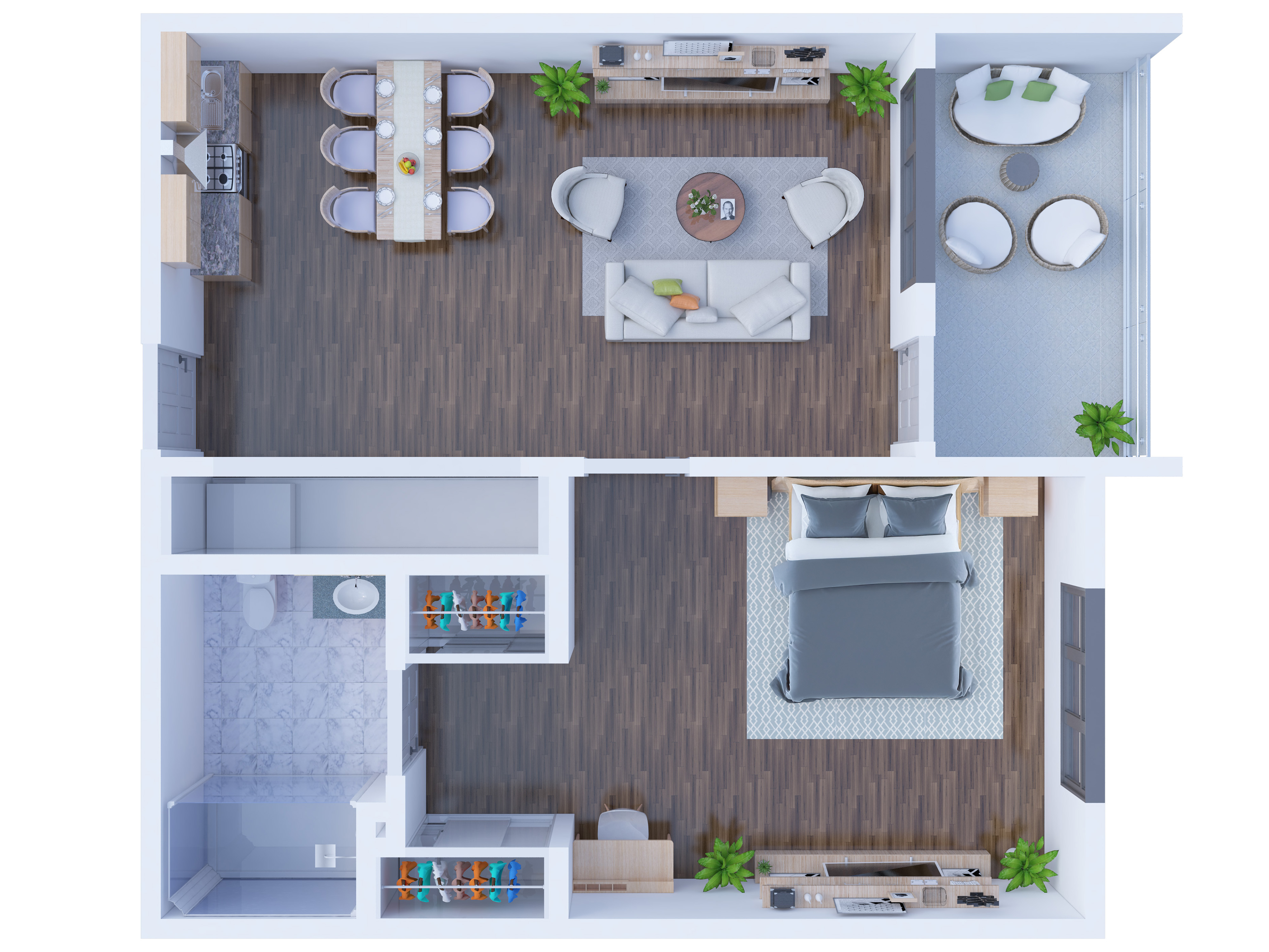 B1 One Bed floor plan