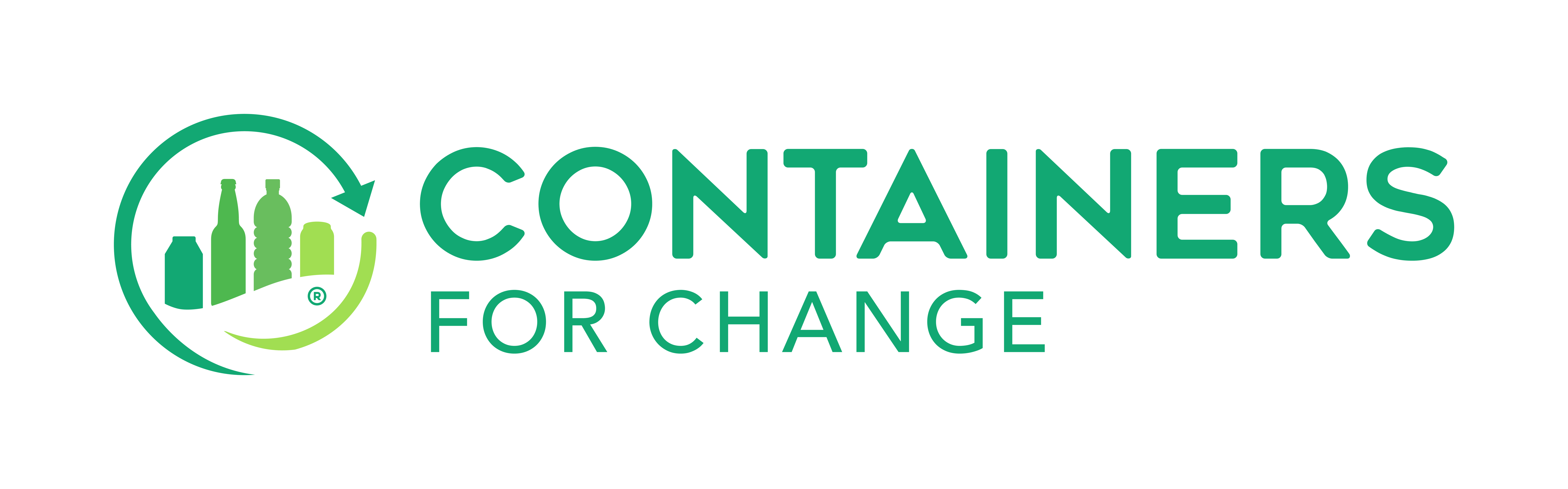 Container for change logo