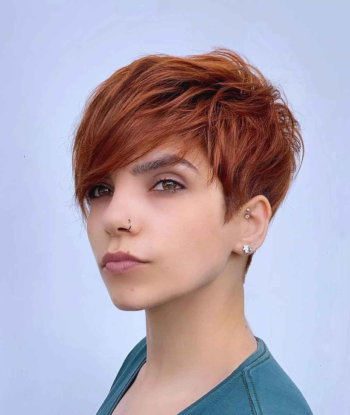 woman with pixie cut