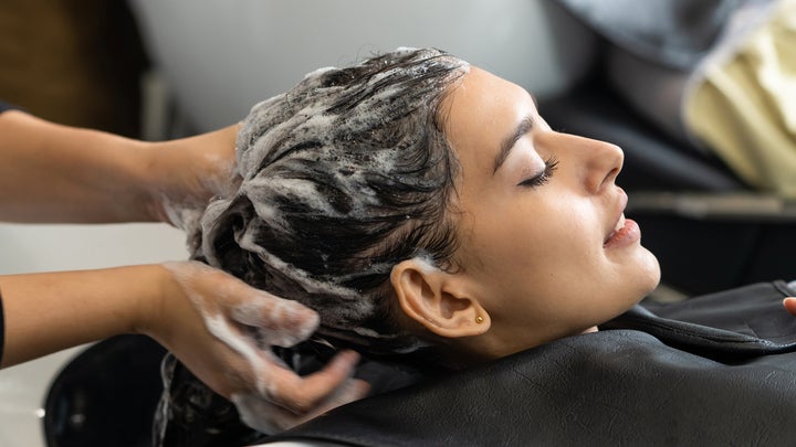 hair wash with scalp massage