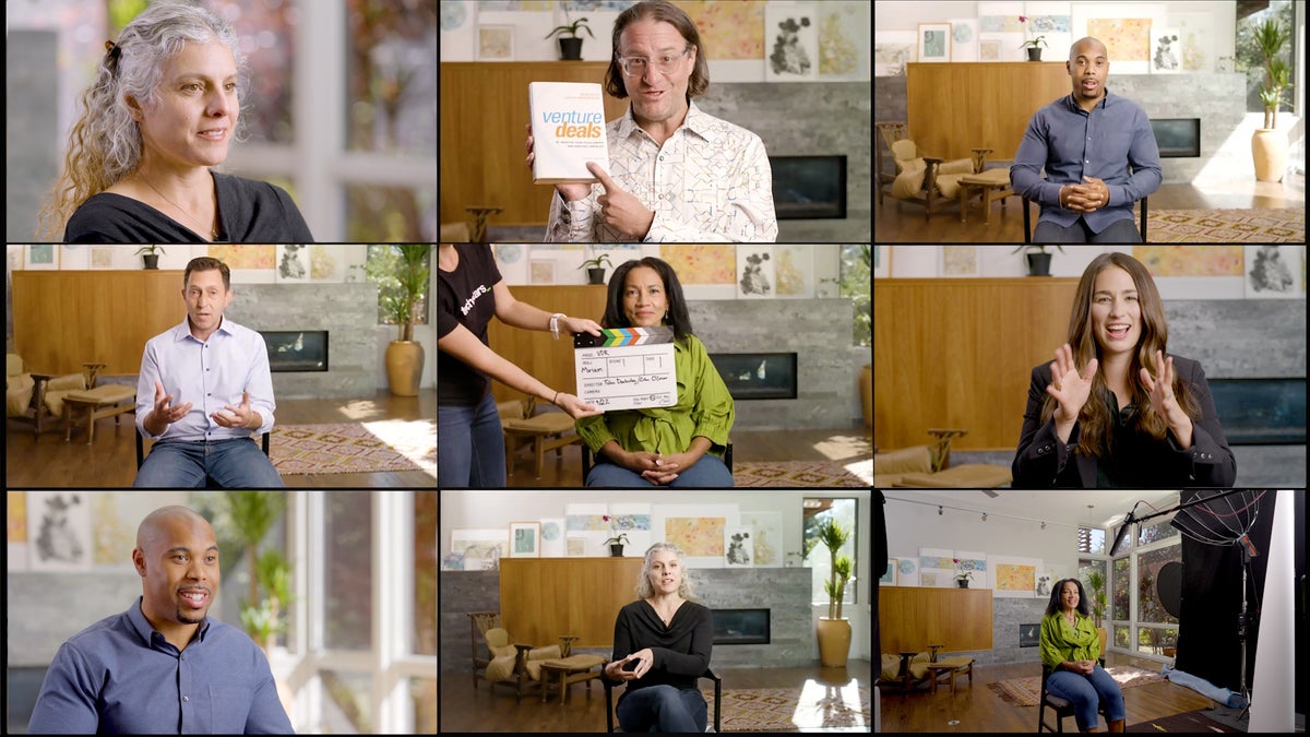 Venture Deals online course participants on a video call