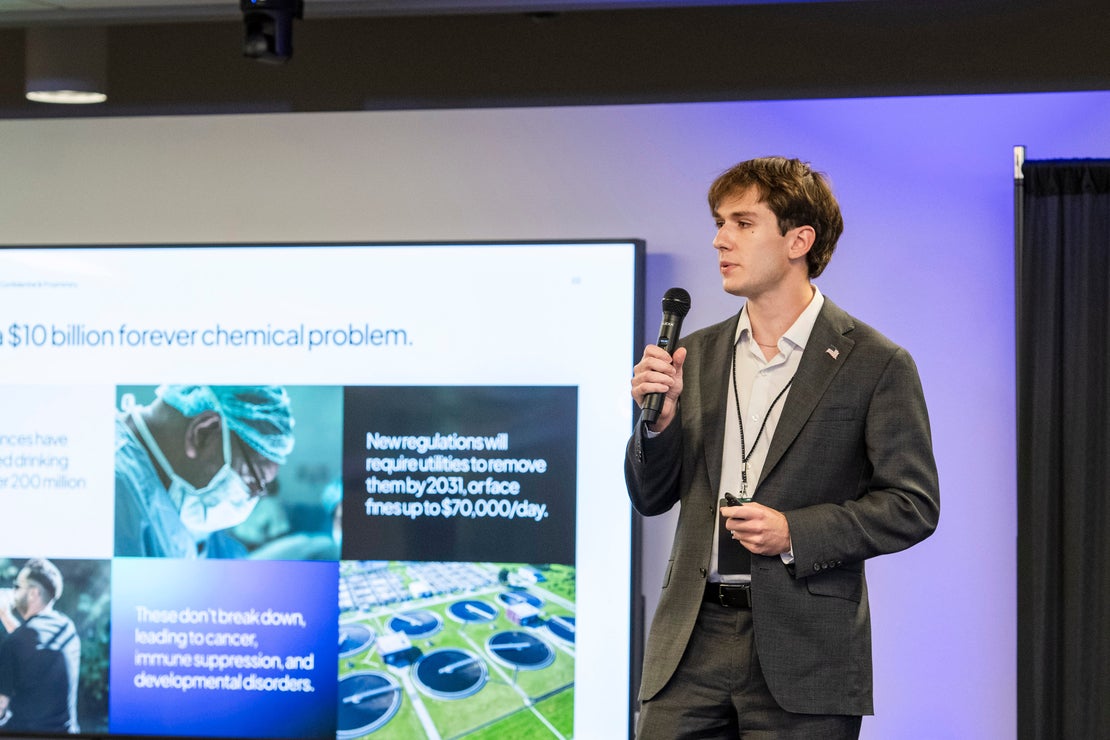 Founder pitching