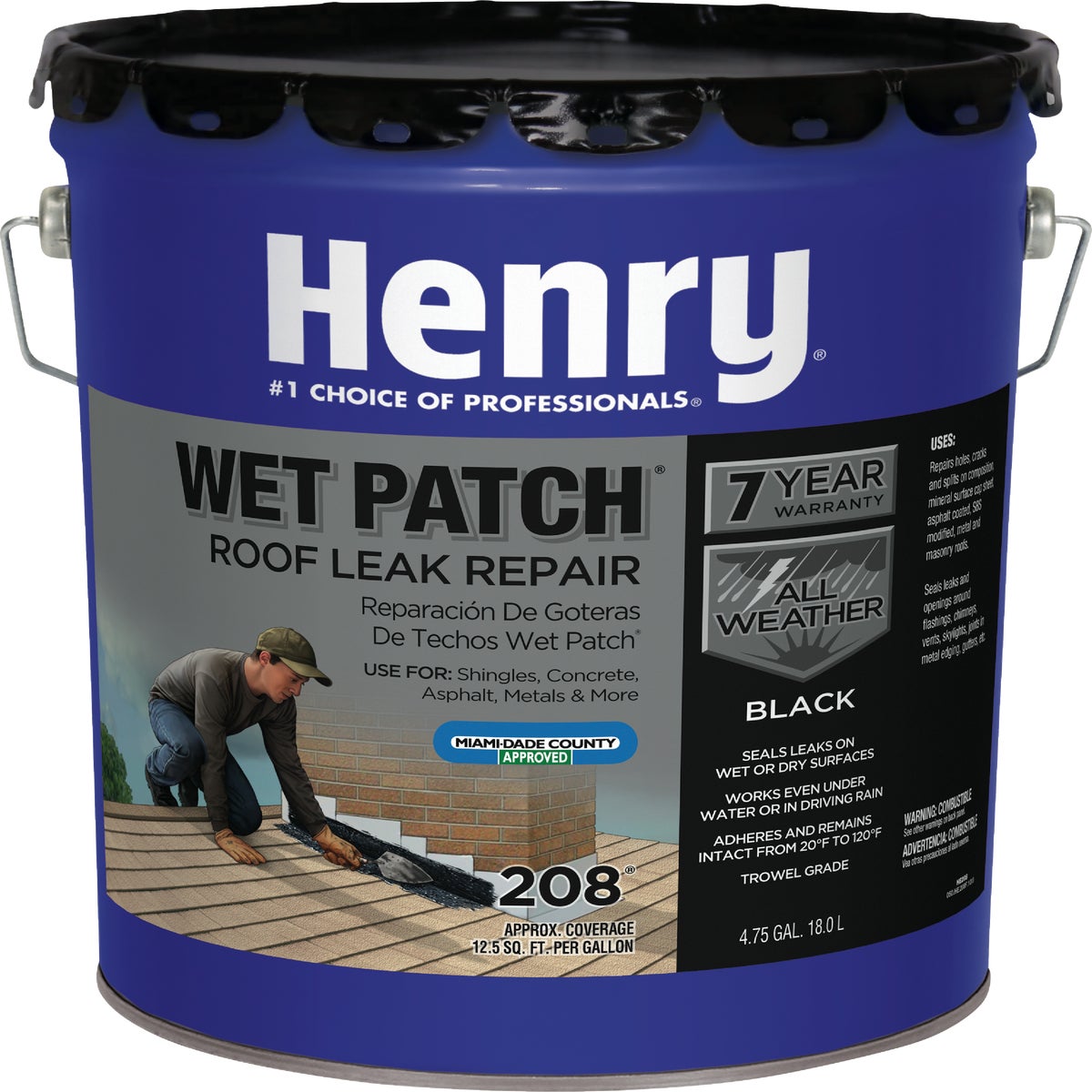 HE208071 Henry Wet Patch Roof Cement and Patching Sealant & cement patching roof sealant