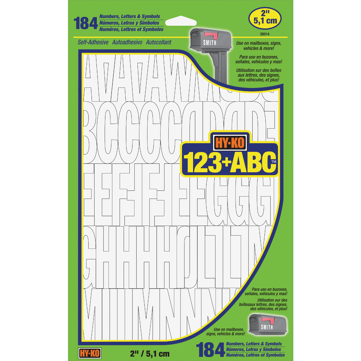 HyKo 2 In. White Vinyl Letters, Numbers & Symbols (184 Count) 30014 1 Each 29069300142 eBay