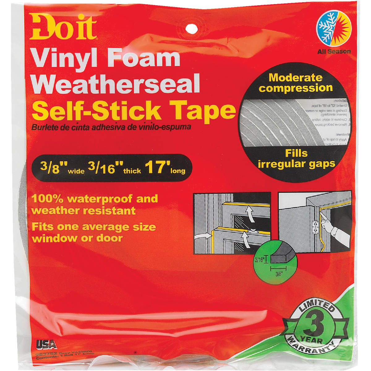 Foam Weatherstrip Tape